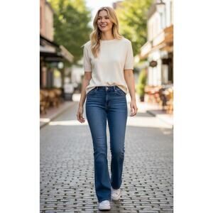 Chico’s‎ High Rise Slim Boot Leg Jeans Dark Wash Size 14